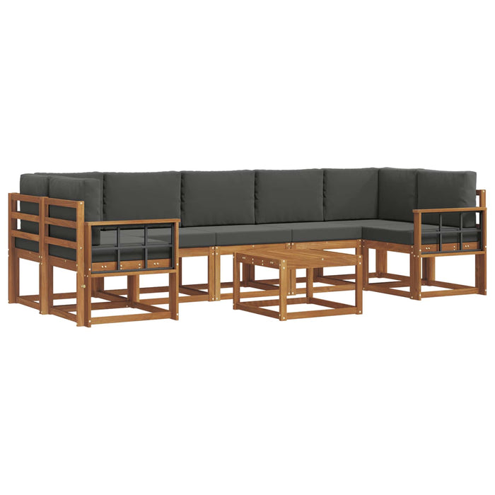 Set de canapele de exterior cu pernă 8 pcs Natural și Antracit - WALTI WALTI