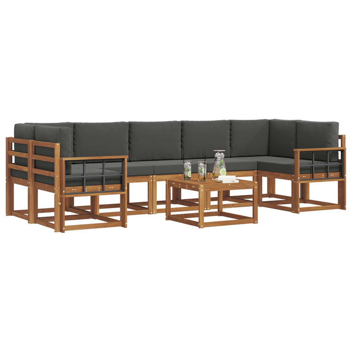 Set de canapele de exterior cu pernă 8 pcs Natural și Antracit - WALTI WALTI