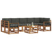 Set de canapele de exterior cu pernă 8 pcs Natural și Antracit - WALTI WALTI