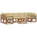 Set de canapele de exterior cu pernă 8 pcs Natural și Bej - WALTI WALTI