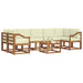 Set de canapele de exterior cu pernă 8 pcs Natural și Crem - WALTI WALTI