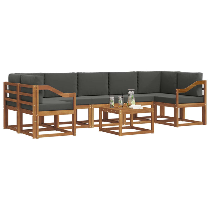 Set de canapele de exterior cu pernă 8 pcs Natural și Antracit - WALTI WALTI