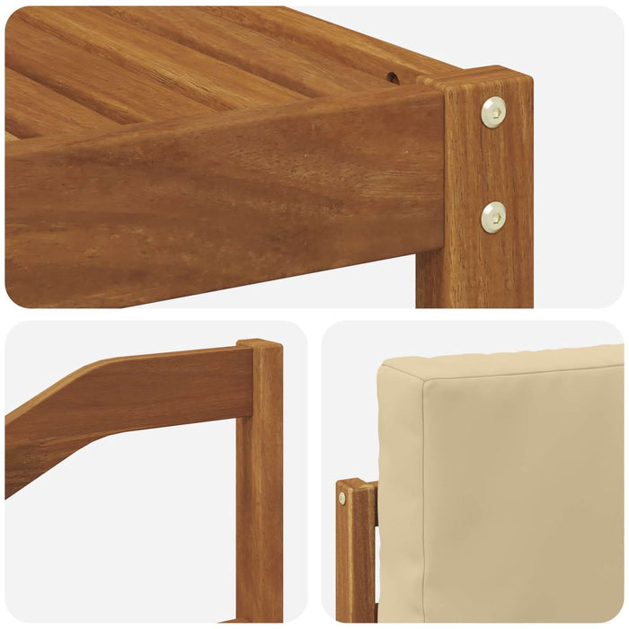 Set de canapele de exterior cu pernă 8 pcs Natural și Bej - WALTI WALTI