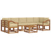 Set de canapele de exterior cu pernă 8 pcs Natural și Bej - WALTI WALTI