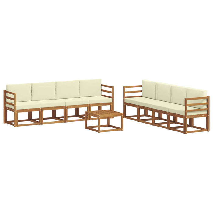 Set de canapele de exterior cu pernă 9 pcs Natural și Crem - WALTI WALTI