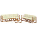 Set de canapele de exterior cu pernă 9 pcs Natural și Crem - WALTI WALTI