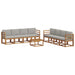 Set de canapele de exterior 9 pcs Gri natural și deschis - WALTI WALTI
