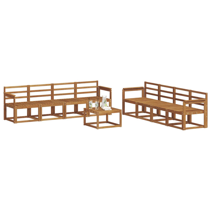 Set de canapele de exterior 9 pcs natural Lemn Solid de Acacia - WALTI WALTI