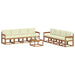 Set de canapele de exterior cu pernă 9 pcs Natural și Crem - WALTI WALTI