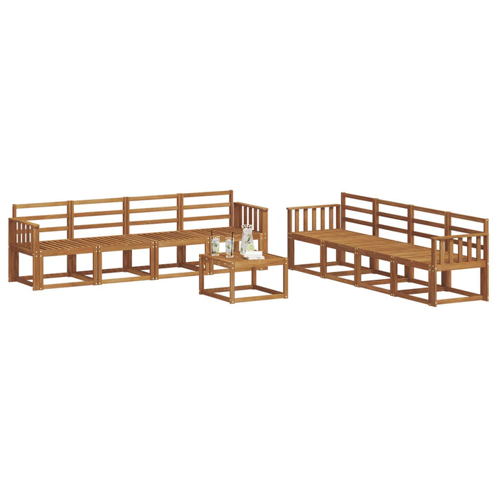 Set de canapele de exterior 9 pcs natural Lemn Solid de Acacia - WALTI WALTI