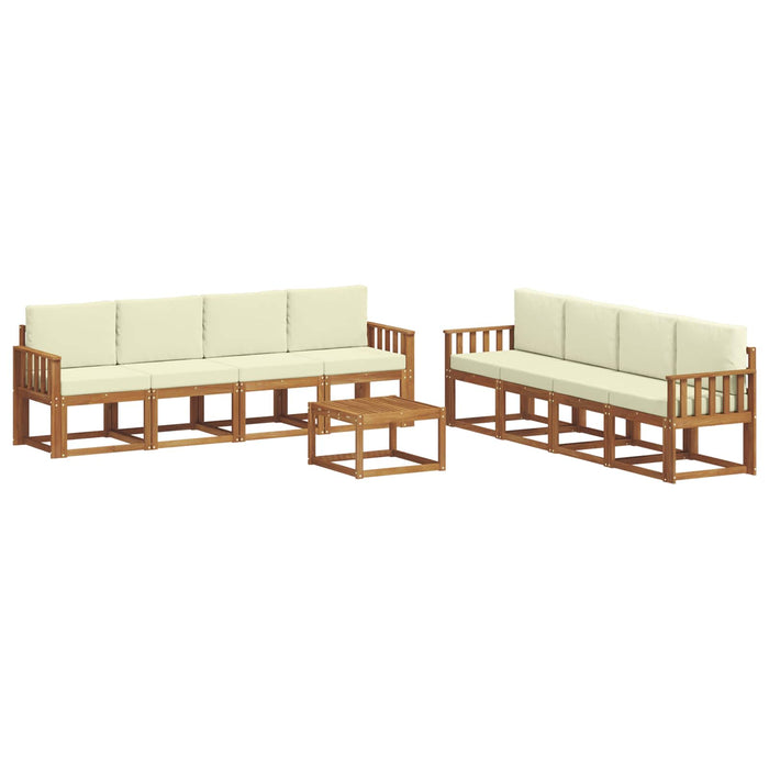Set de canapele de exterior cu pernă 9 pcs Natural și Crem - WALTI WALTI