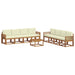 Set de canapele de exterior cu pernă 9 pcs Natural și Crem - WALTI WALTI