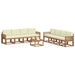 Set de canapele de exterior cu pernă 9 pcs Natural și Crem - WALTI WALTI