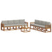 Set de canapele de exterior 9 pcs Gri natural și deschis - WALTI WALTI