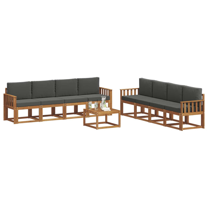 Set de canapele de exterior cu pernă 9 pcs Natural și Antracit - WALTI WALTI