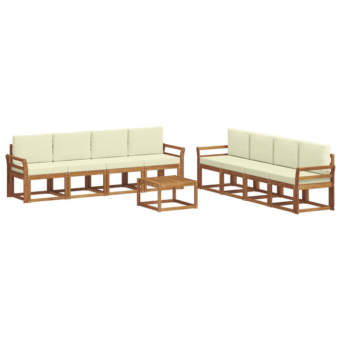 Set de canapele de exterior cu pernă 9 pcs Natural și Crem - WALTI WALTI
