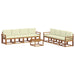 Set de canapele de exterior cu pernă 9 pcs Natural și Crem - WALTI WALTI