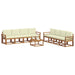 Set de canapele de exterior cu pernă 9 pcs Natural și Crem - WALTI WALTI