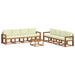 Set de canapele de exterior cu pernă 9 pcs Natural și Crem - WALTI WALTI