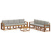 Set de canapele de exterior 9 pcs Gri natural și deschis - WALTI WALTI
