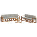 Set de canapele de exterior 9 pcs Gri natural și deschis - WALTI WALTI