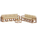 Set de canapele de exterior cu pernă 9 pcs Natural și Bej - WALTI WALTI