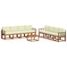 Set de canapele de exterior cu pernă 9 pcs Natural și Crem - WALTI WALTI