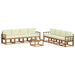 Set de canapele de exterior cu pernă 9 pcs Natural și Crem - WALTI WALTI