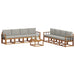 Set de canapele de exterior 9 pcs Gri natural și deschis - WALTI WALTI