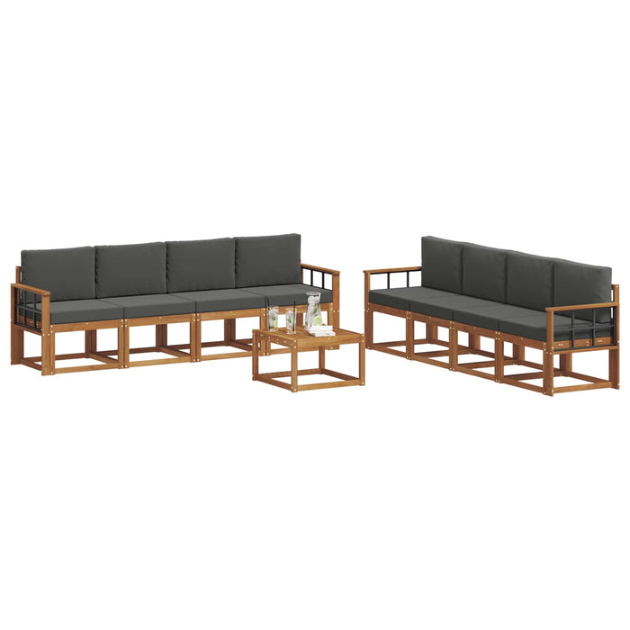 Set de canapele de exterior cu pernă 9 pcs Natural și Antracit - WALTI WALTI