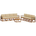 Set de canapele de exterior cu pernă 9 pcs Natural și Bej - WALTI WALTI