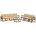 Set de canapele de exterior cu pernă 9 pcs Natural și Bej - WALTI WALTI