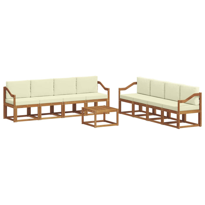 Set de canapele de exterior cu pernă 9 pcs Natural și Crem - WALTI WALTI