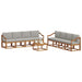 Set de canapele de exterior 9 pcs Gri natural și deschis - WALTI WALTI