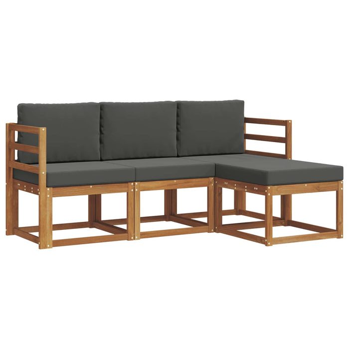 Set de canapele de exterior cu pernă 4 pcs Natural și Antracit - WALTI WALTI