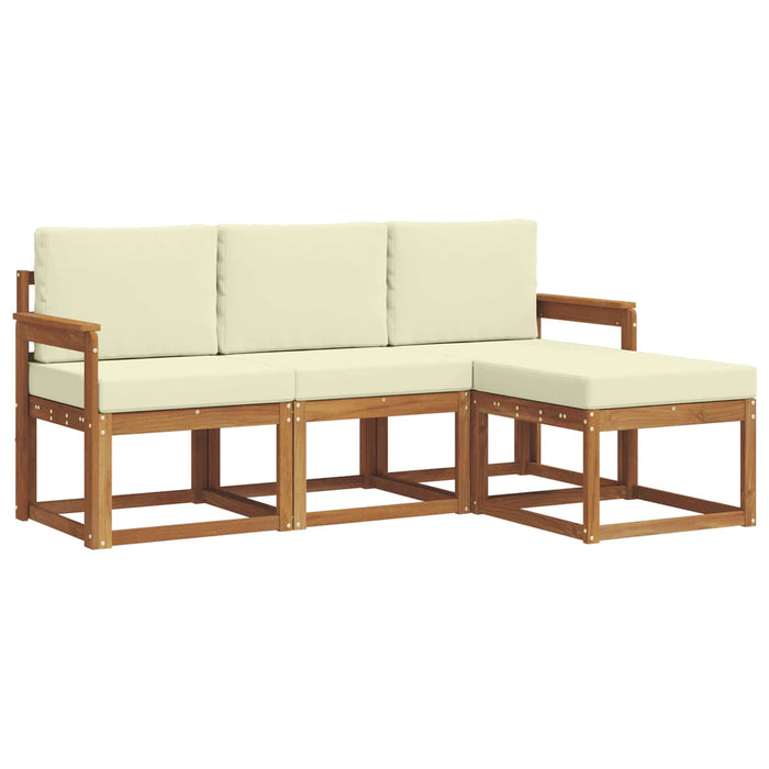 Set de canapele de exterior cu pernă 4 pcs Natural și Crem - WALTI WALTI