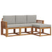 Set de canapele de exterior 4 pcs Gri natural și deschis - WALTI WALTI