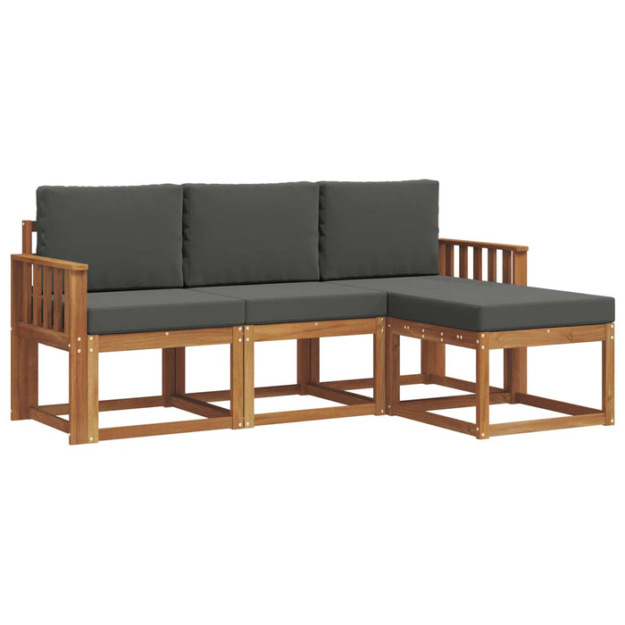 Set de canapele de exterior cu pernă 4 pcs Natural și Antracit - WALTI WALTI