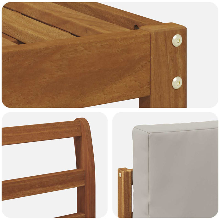 Set de canapele de exterior 4 pcs Gri natural și deschis WALTI