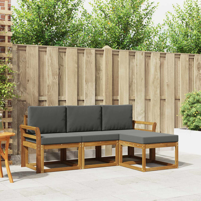 Set de canapele de exterior cu pernă 4 pcs Natural și Antracit - WALTI WALTI
