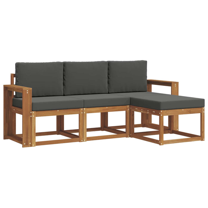 Set de canapele de exterior cu pernă 4 pcs Natural și Antracit - WALTI WALTI