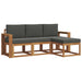 Set de canapele de exterior cu pernă 4 pcs Natural și Antracit - WALTI WALTI