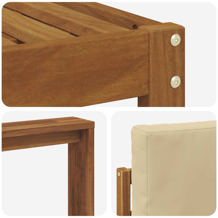 Set de canapele de exterior cu pernă 4 pcs Natural și Bej - WALTI WALTI