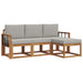 Set de canapele de exterior 4 pcs Gri natural și deschis - WALTI WALTI