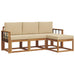 Set de canapele de exterior cu pernă 4 pcs Natural și Bej - WALTI WALTI