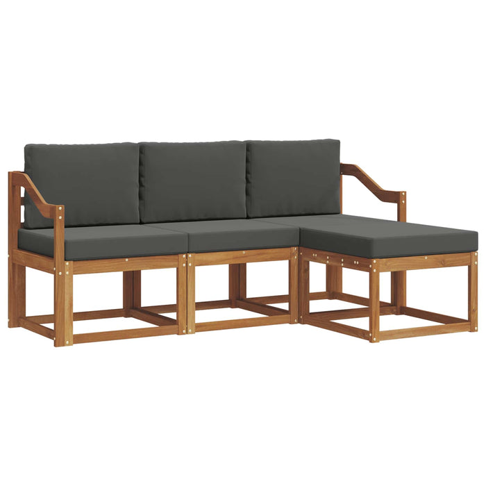 Set de canapele de exterior cu pernă 4 pcs Natural și Antracit - WALTI WALTI