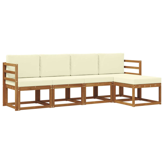Set de canapele de exterior cu pernă 5 pcs Natural și Crem - WALTI WALTI
