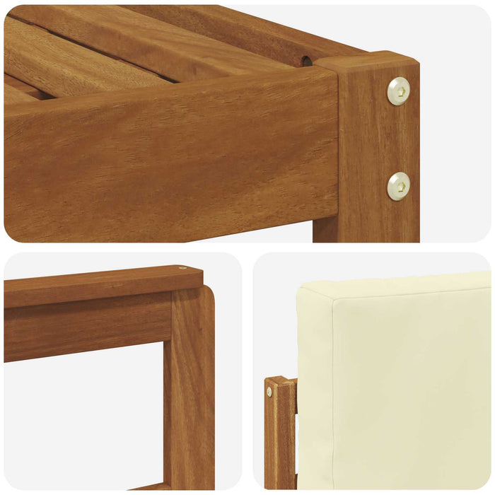Set de canapele de exterior cu pernă 5 pcs Natural și Crem - WALTI WALTI