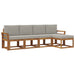 Set de canapele de exterior 5 pcs Gri natural și deschis - WALTI WALTI