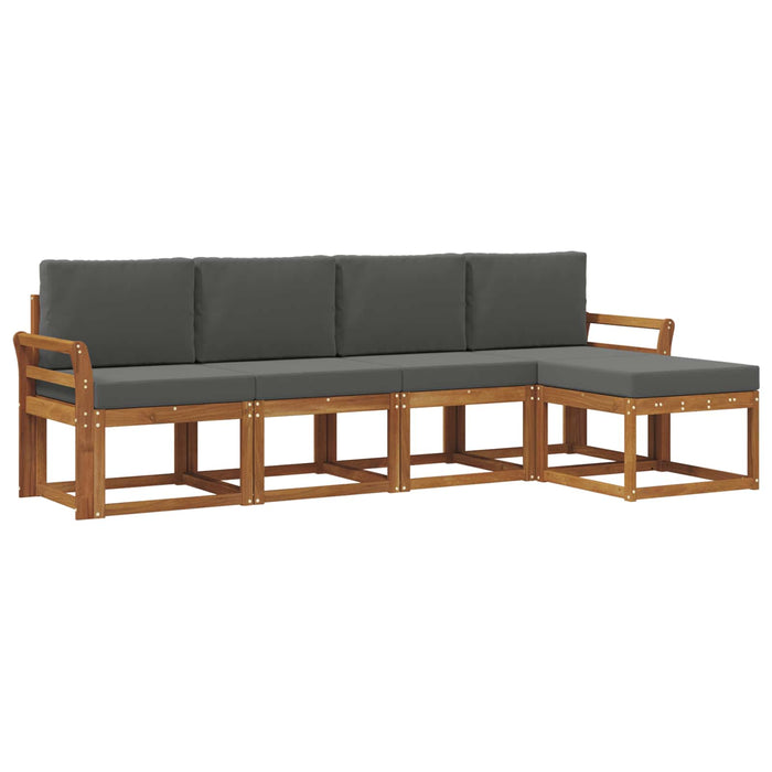 Set de canapele de exterior cu pernă 5 pcs Natural și Antracit - WALTI WALTI